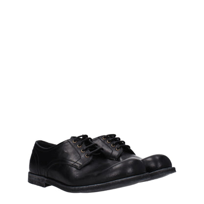 Dolce & Gabbana Black Leather Oxfords & Derby Shoes