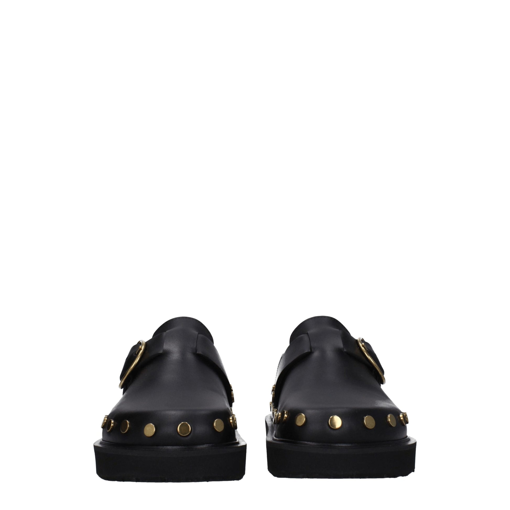 Isabel Marant Black Leather Slipper with Studs