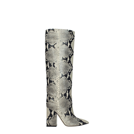 Paris Texas Beige Leather Boot - Elegant High Heel