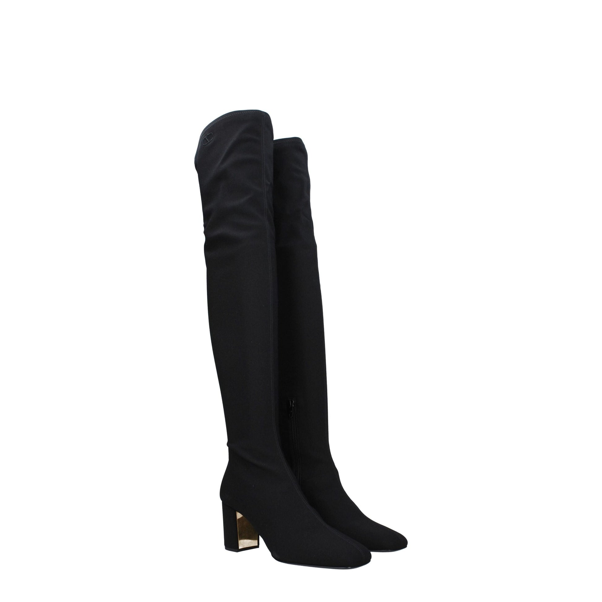 Valentino Garavani Black Fabric Boots