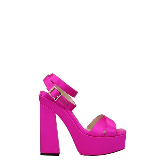 Jimmy Choo Pink Satin Sandal - GAIA140SATFUCHSIA