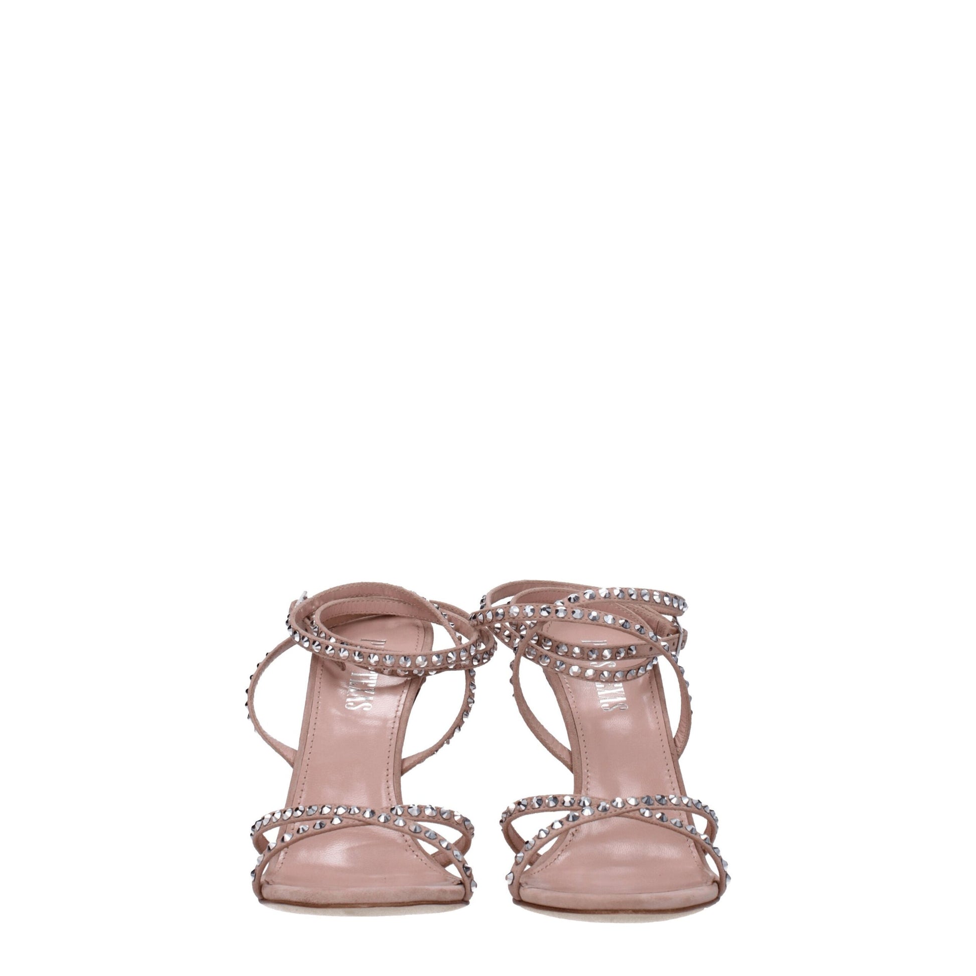 Paris Texas Pink Leather Sandal with Rhinestones