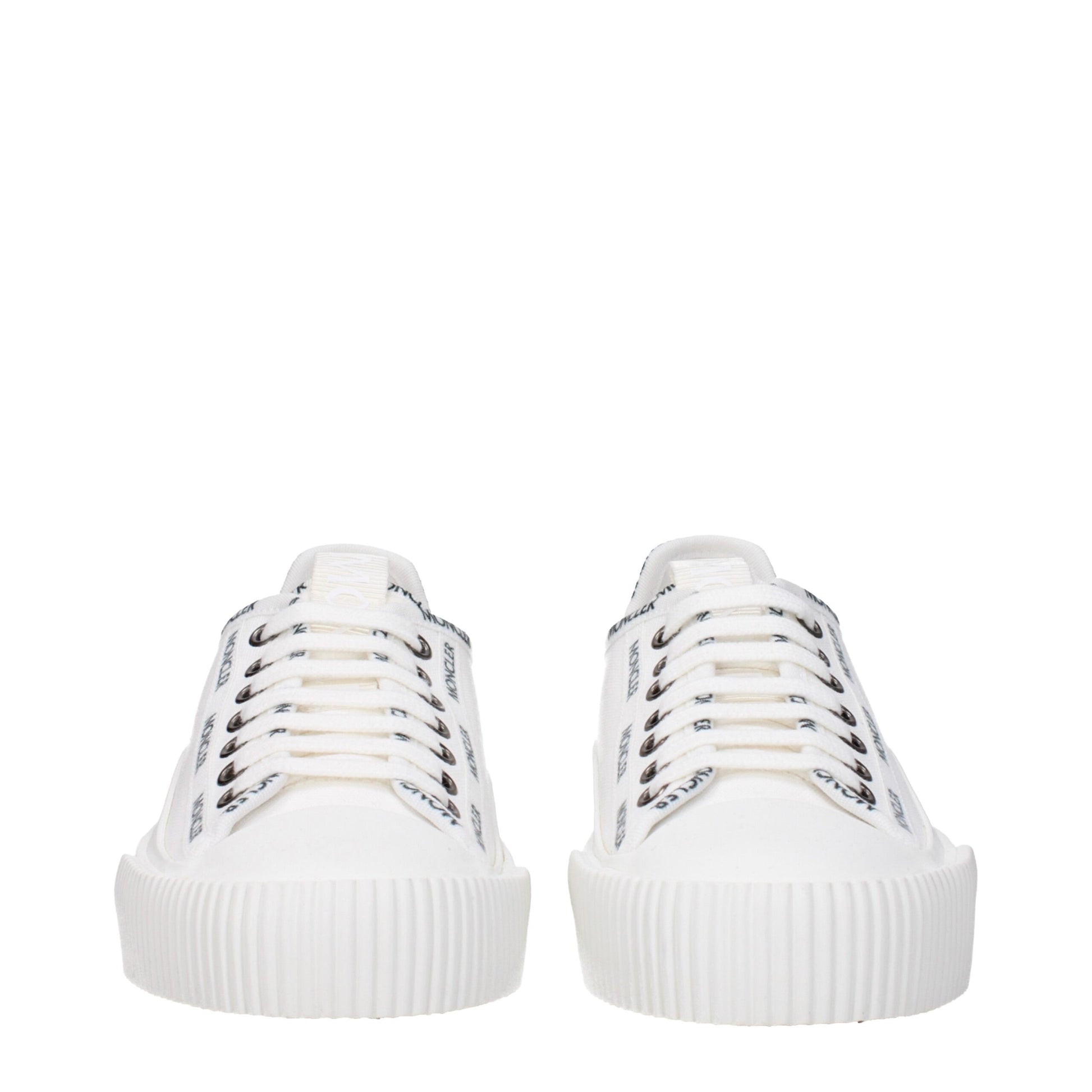 Moncler White Fabric Sneakers