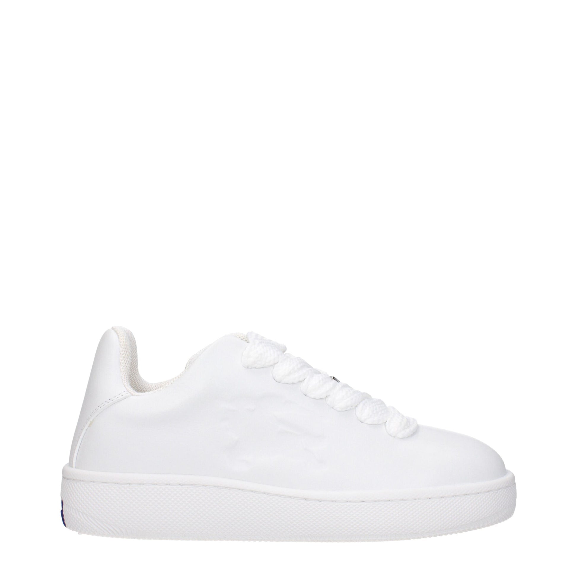 Burberry White Leather Sneakers - Sporty Glam Style