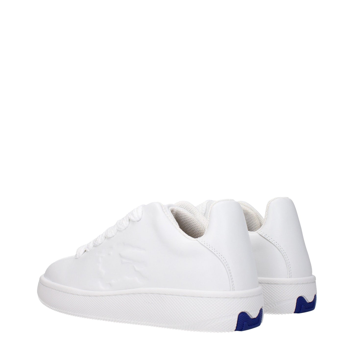 Burberry White Leather Sneakers - Sporty Glam Style
