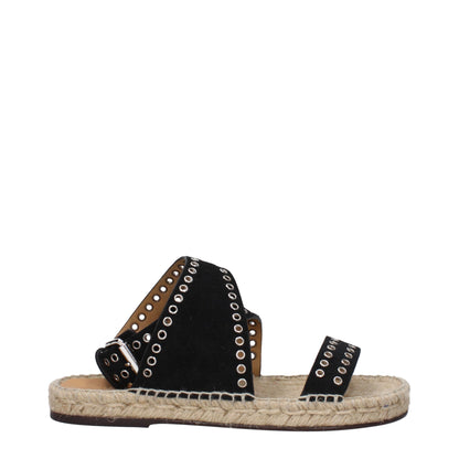 Isabel Marant Black Leather Sandal with Studs