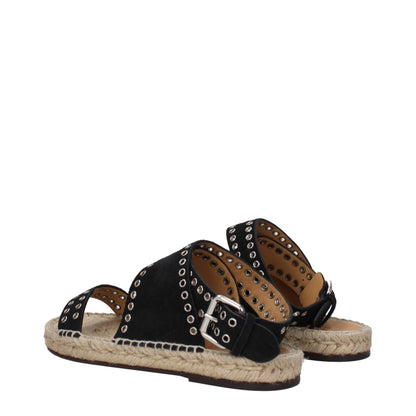 Isabel Marant Black Leather Sandal with Studs