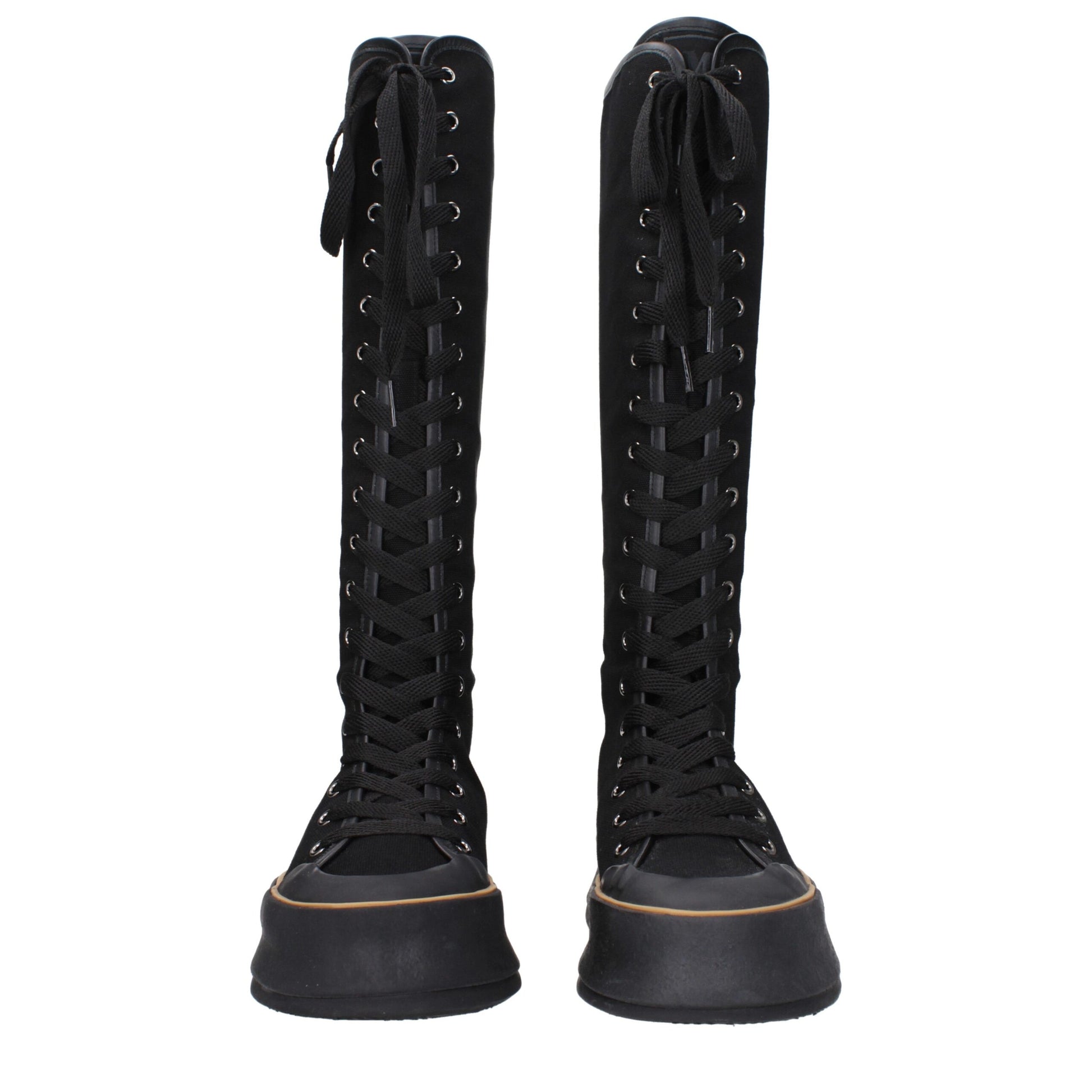 Max Mara Black Fabric Boot with Vintage Effect