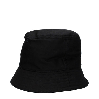 Valentino Garavani Black Cotton Hat with Front Logo