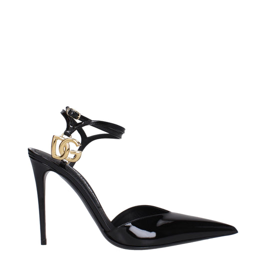 Dolce & Gabbana Black Leather Sandal