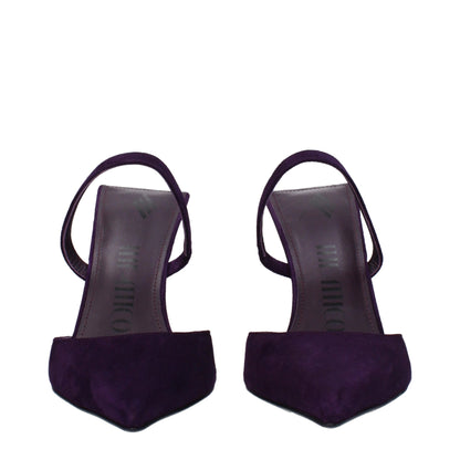 The Attico Purple Leather Sandal