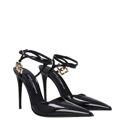 Dolce & Gabbana Black Leather Sandal