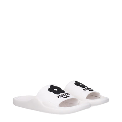 Kenzo White Cotton Slipper - Stylish Casual Comfort