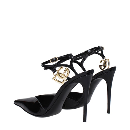 Dolce & Gabbana Black Leather Sandal