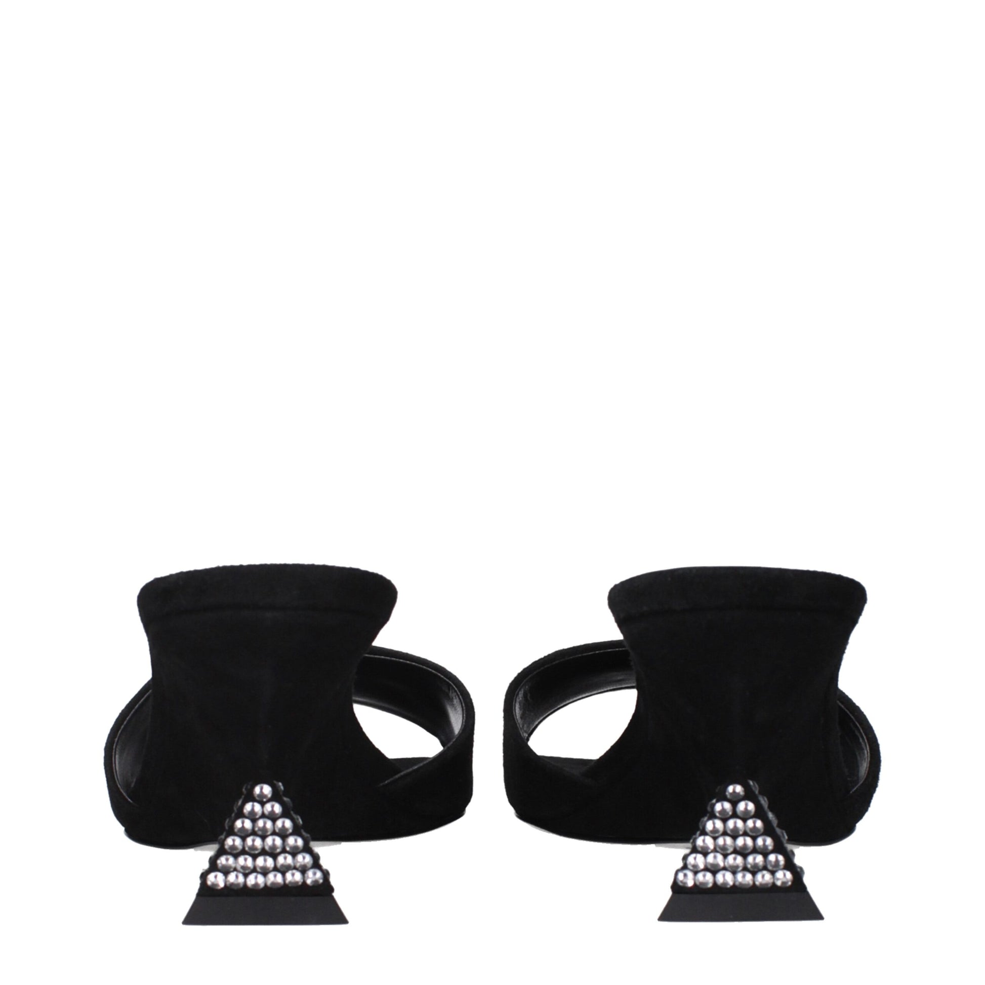 The Attico Black Leather Sandal