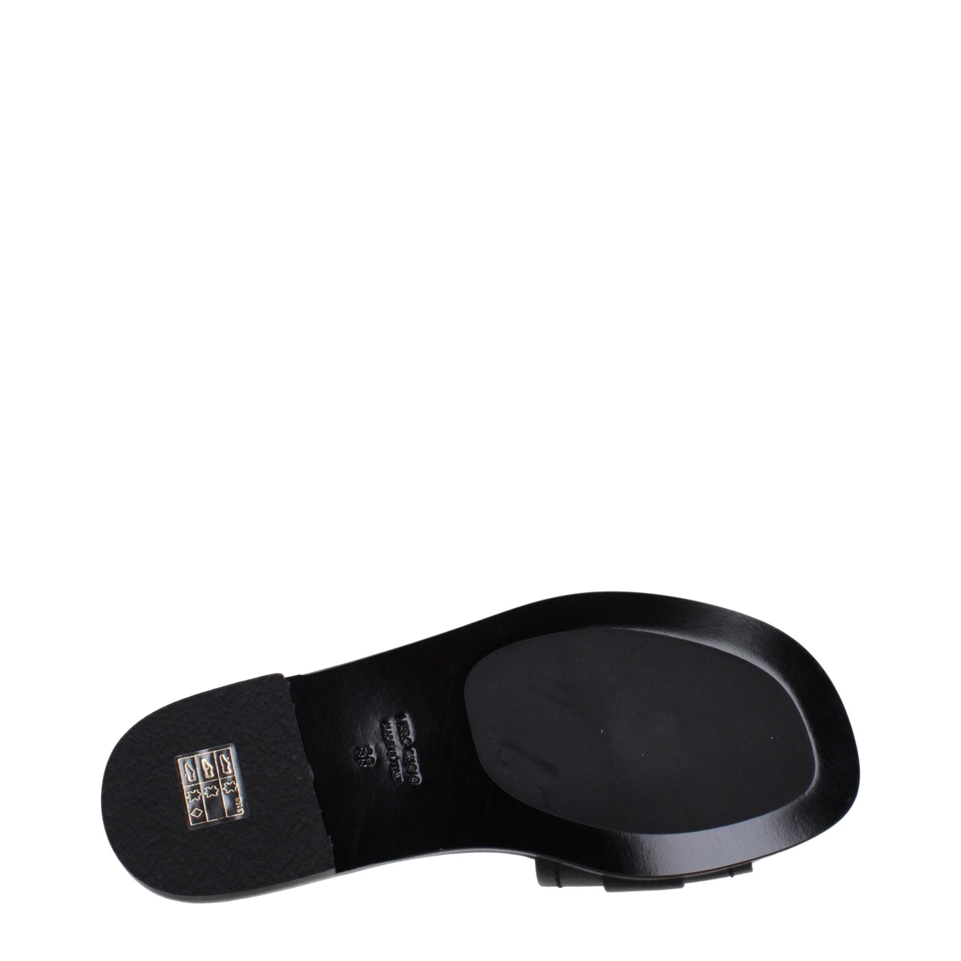 Moncler Black Leather Slipper