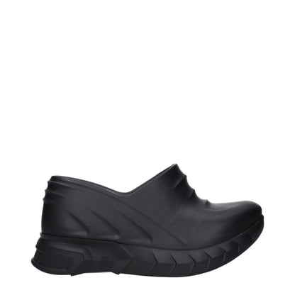Givenchy Black Rubber Clogs