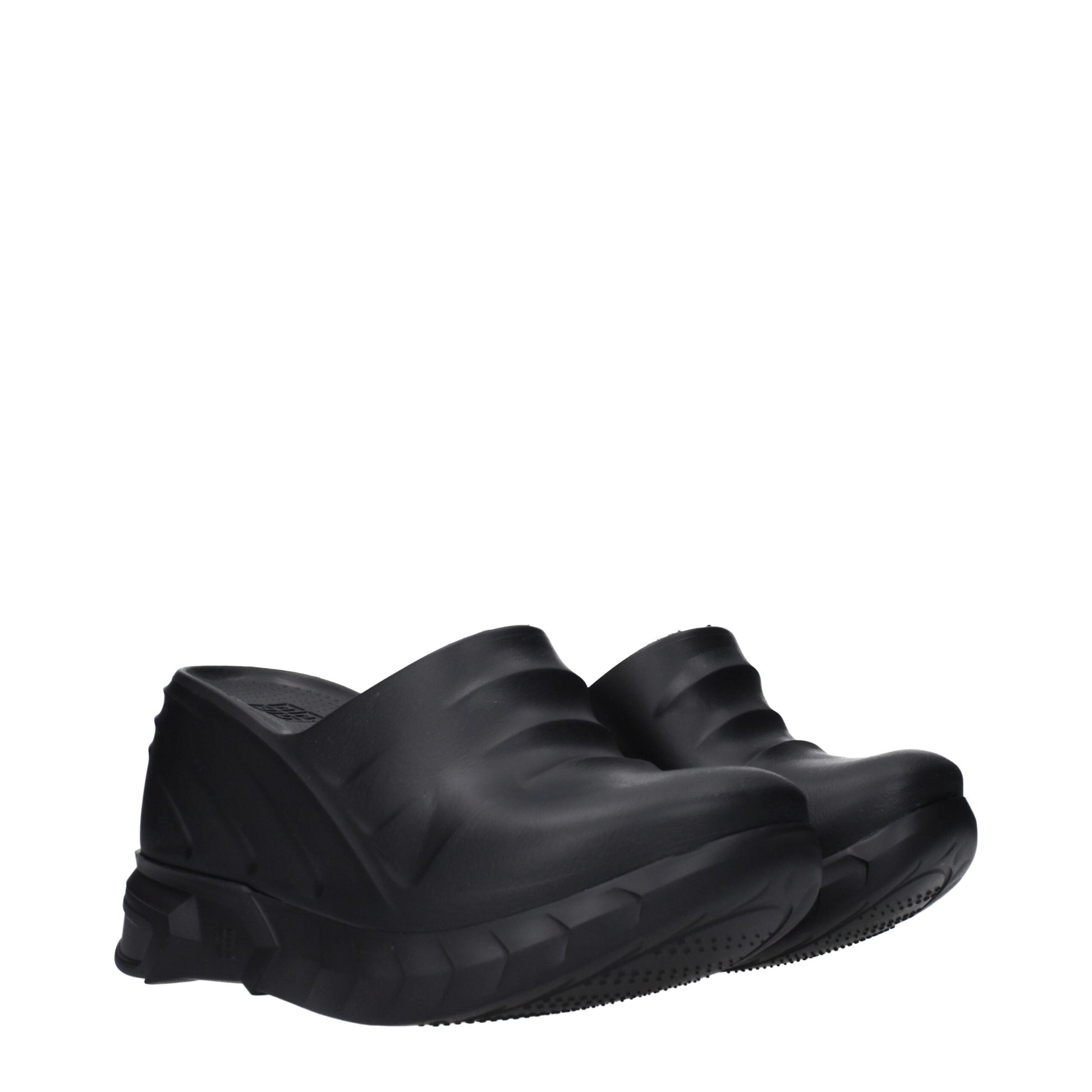 Givenchy Black Rubber Clogs