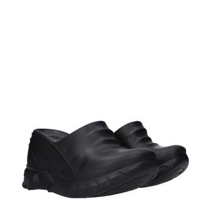Givenchy Black Rubber Clogs