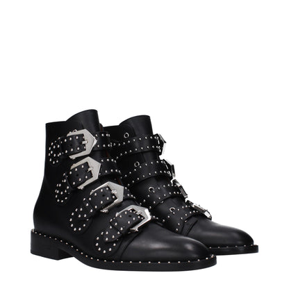 Givenchy Black Leather Ankle Boots with Studs