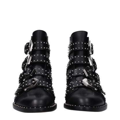 Givenchy Black Leather Ankle Boots with Studs