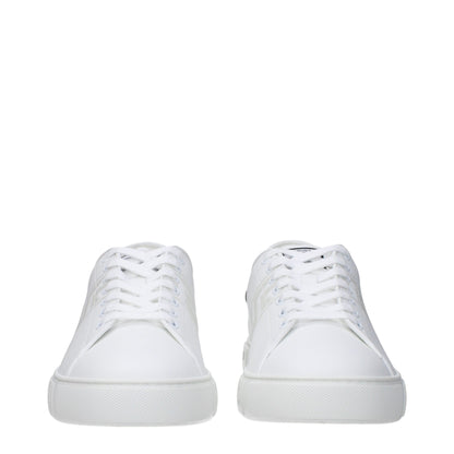 Versace White Leather Sneakers: Bold Statement Footwear