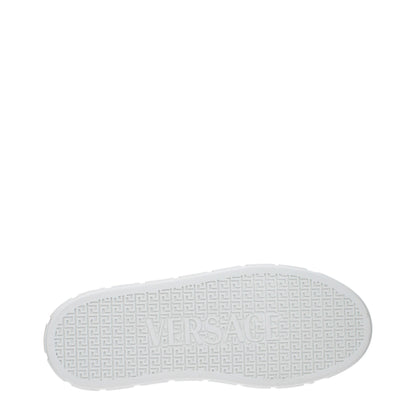 Versace White Leather Sneakers: Bold Statement Footwear