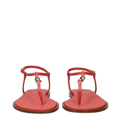 Christian Dior Pink Leather Flip-Flop Sandal