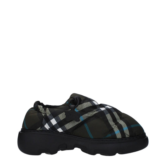 Burberry Green Fabric Ankle Slip-On