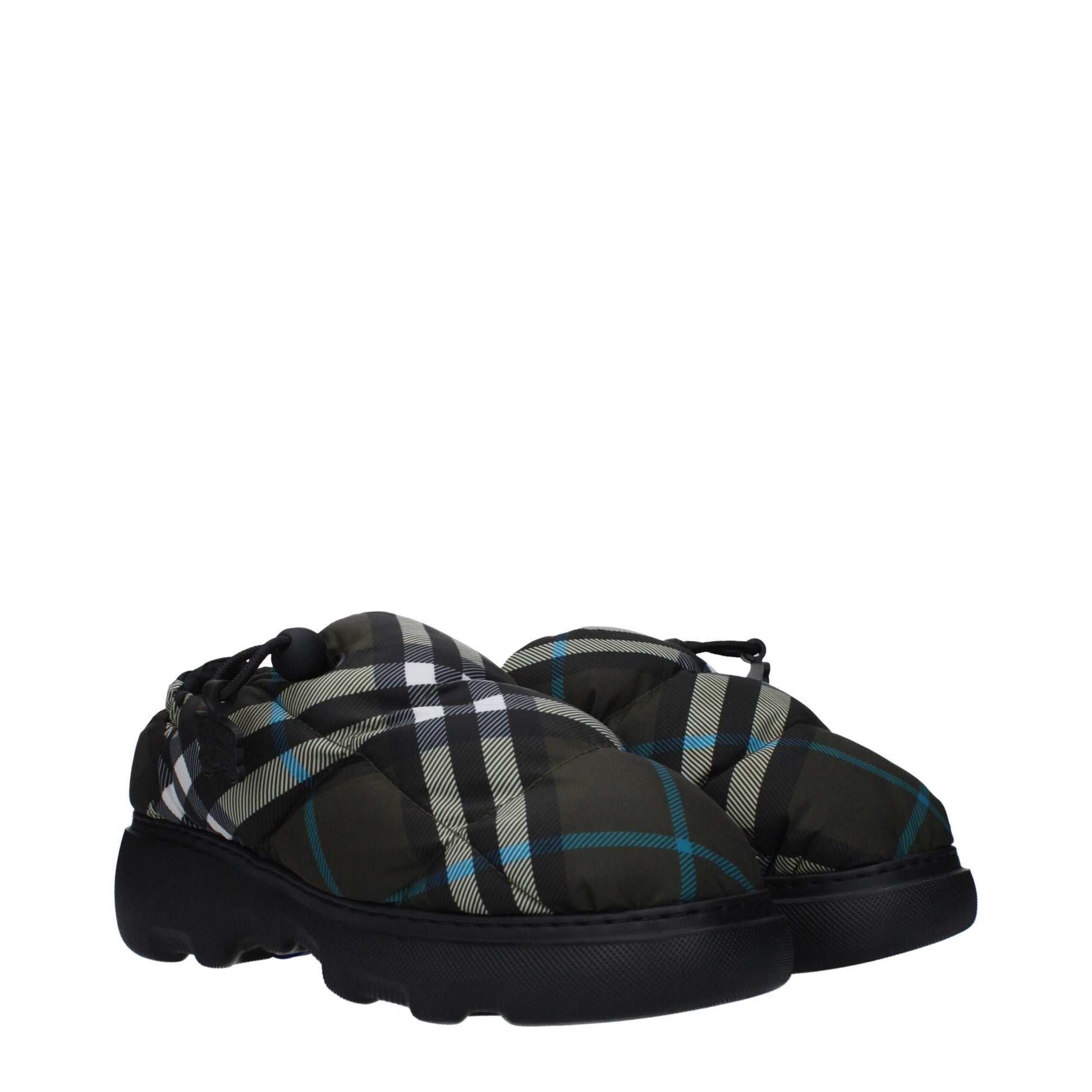 Burberry Green Fabric Ankle Slip-On