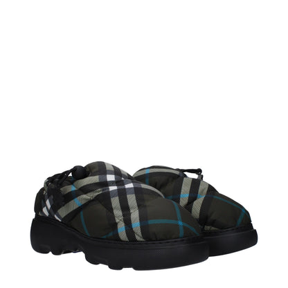 Burberry Green Fabric Ankle Slip-On