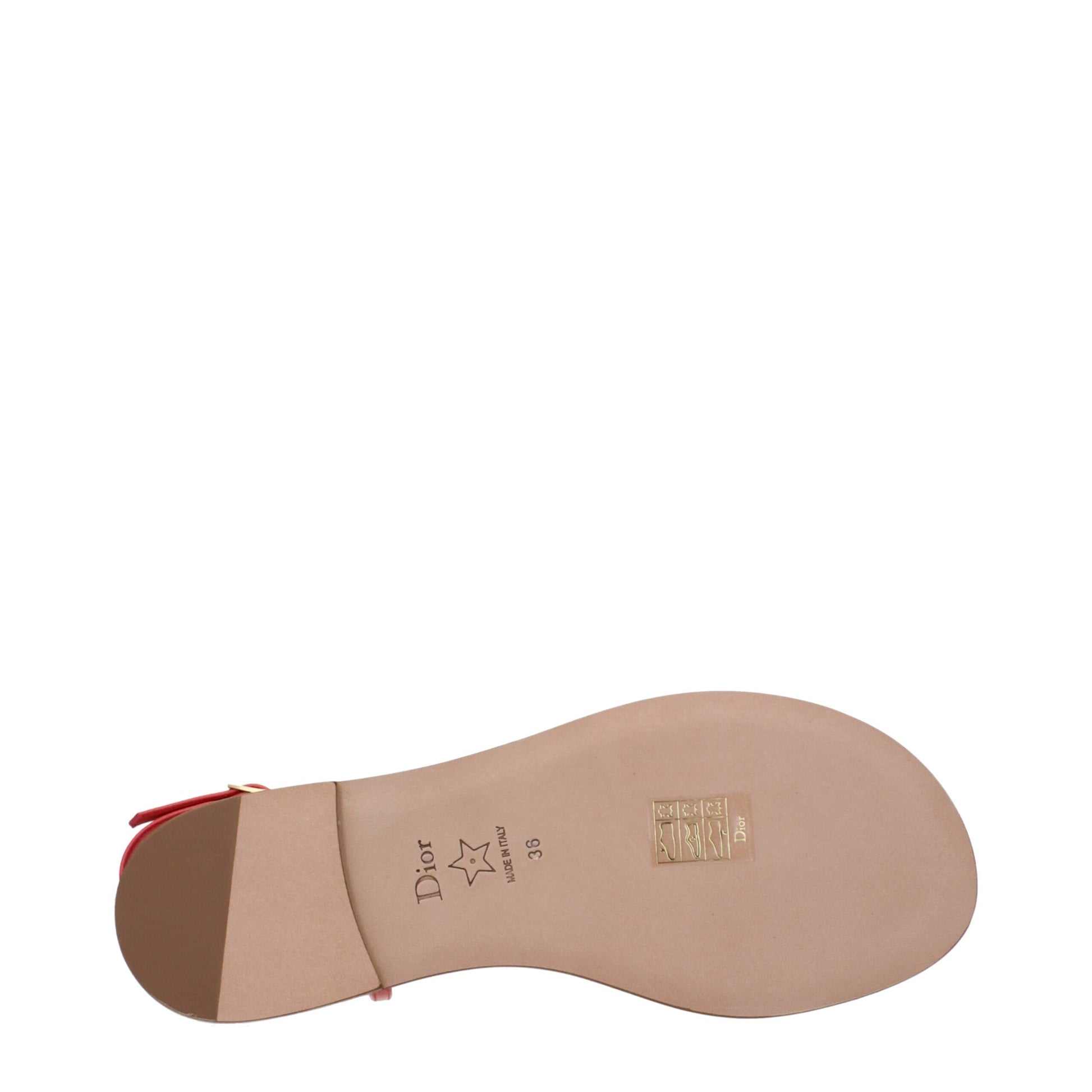 Christian Dior Pink Leather Flip-Flop Sandal