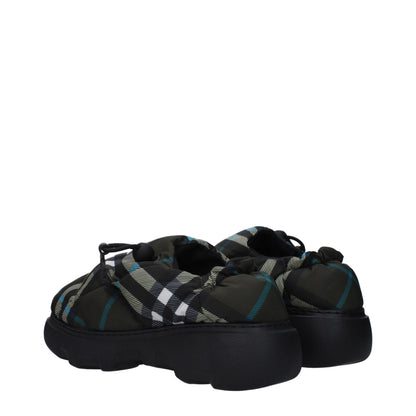 Burberry Green Fabric Ankle Slip-On
