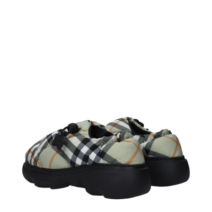 Burberry Green Fabric Ankle Slip-On