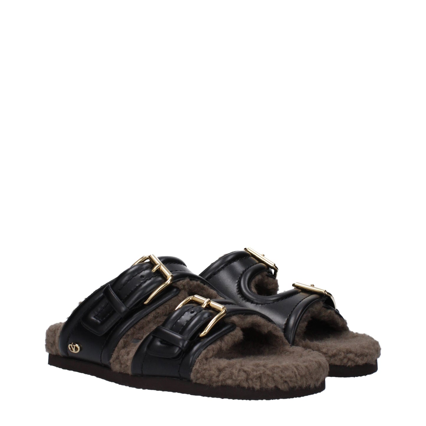 Valentino Garavani Black Leather Slippers - Timeless Elegance