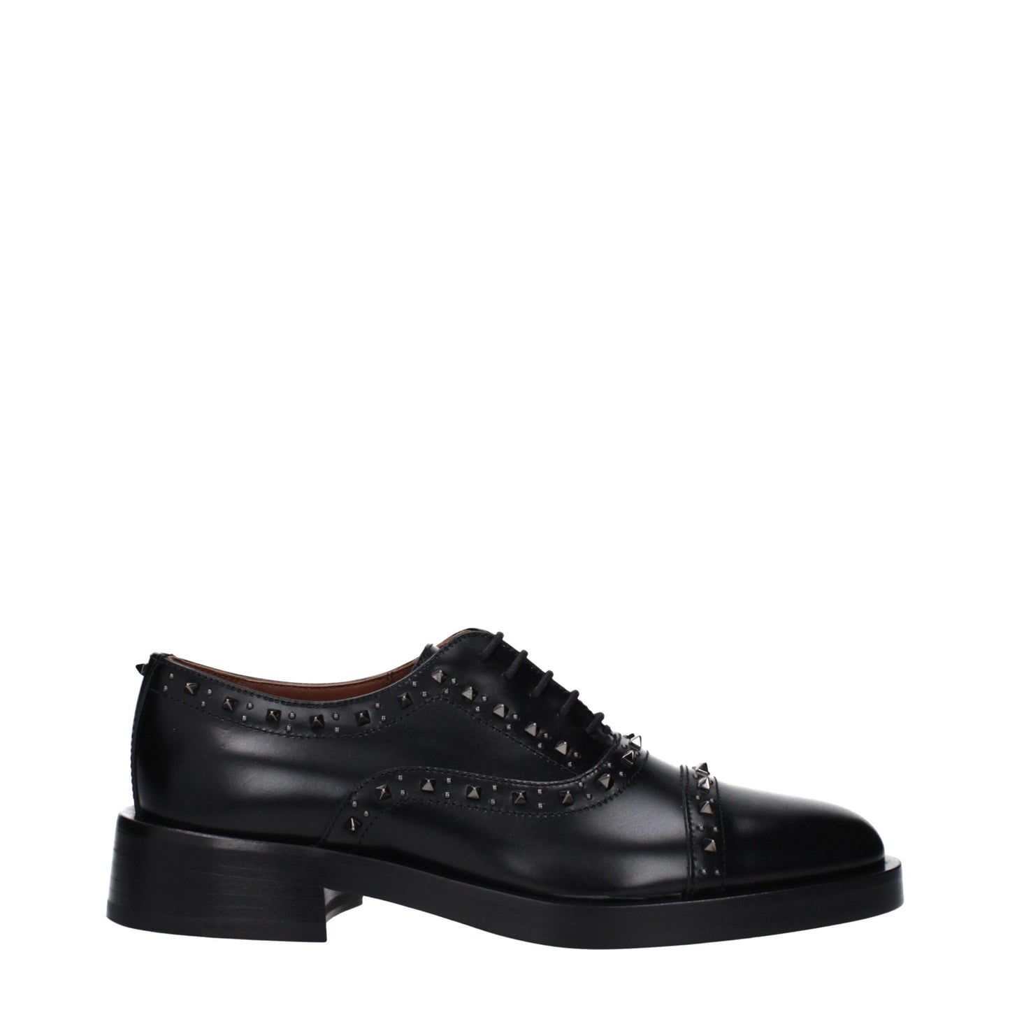 Valentino Garavani Black Leather Oxfords and Derby