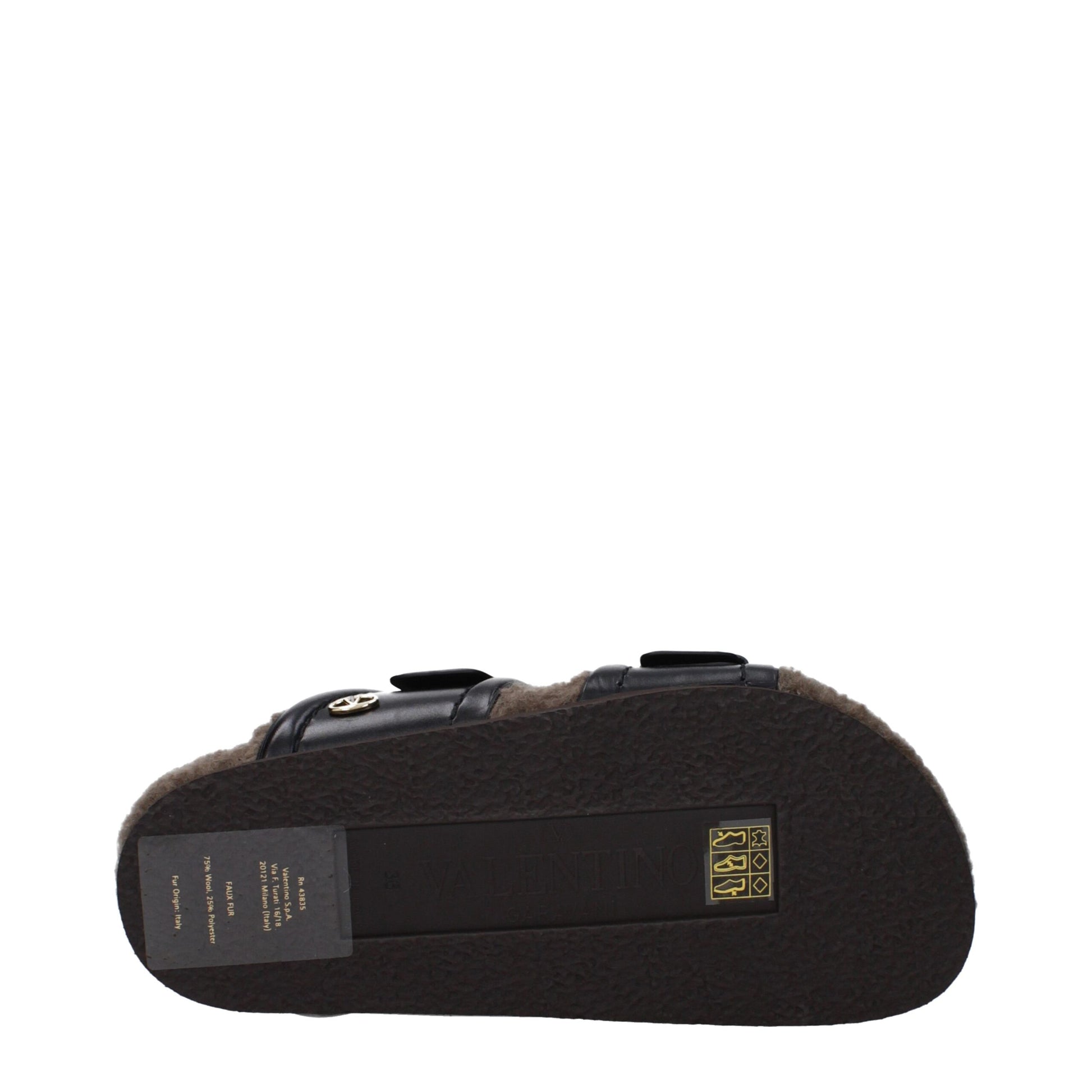 Valentino Garavani Black Leather Slippers - Timeless Elegance