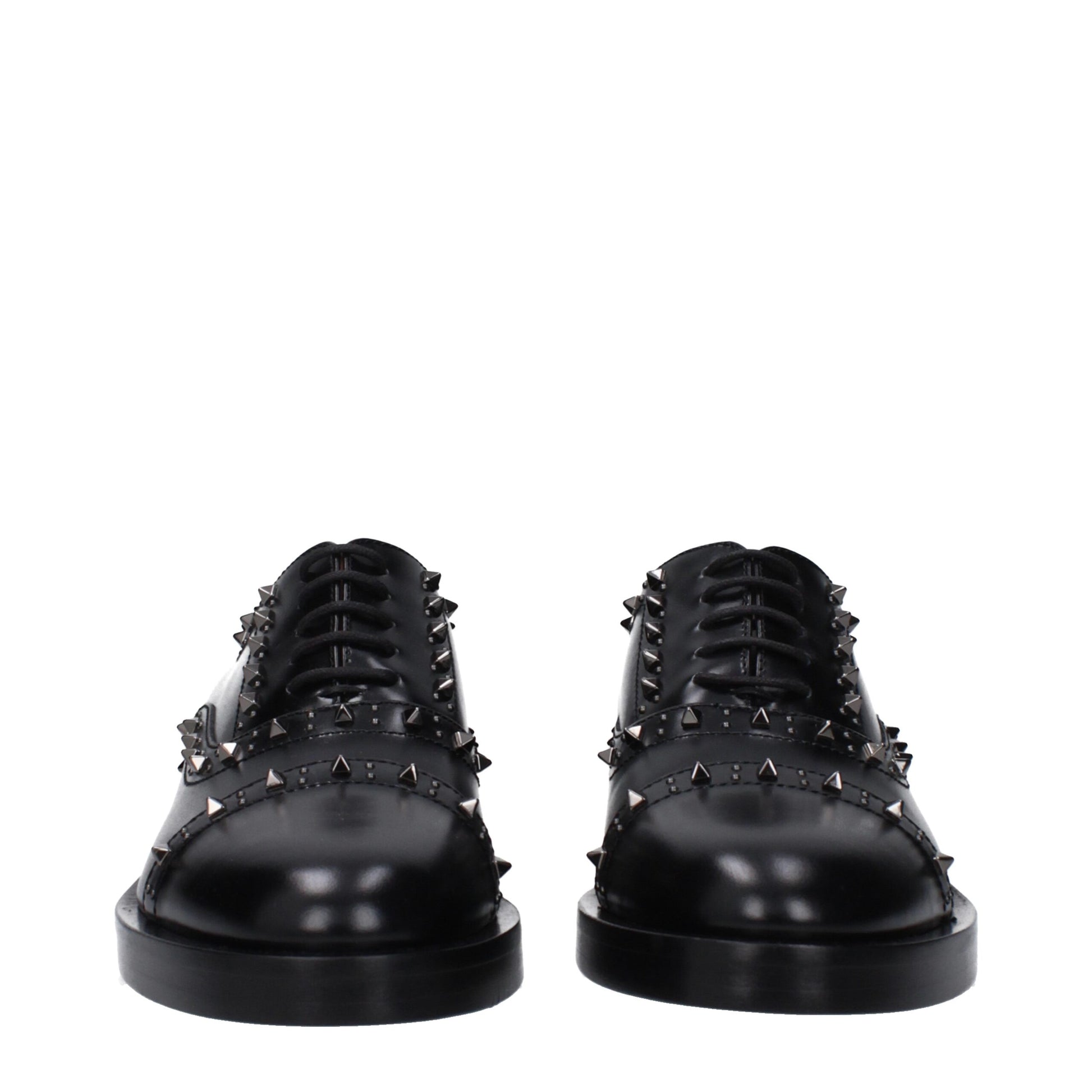 Valentino Garavani Black Leather Oxfords and Derby