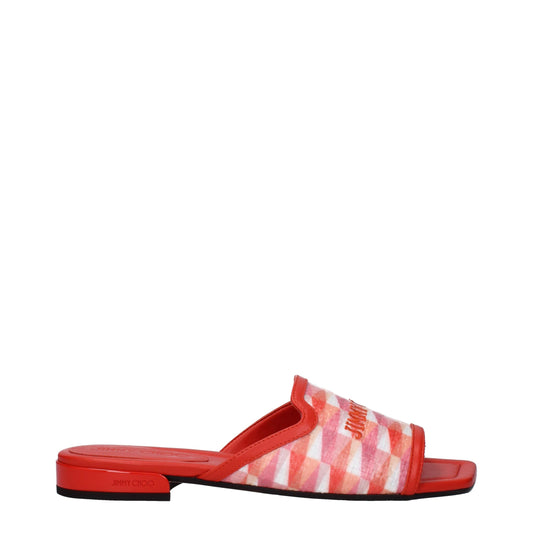 Jimmy Choo Orange Leather Flat Sandals - Effortlessly Elegant Comfort