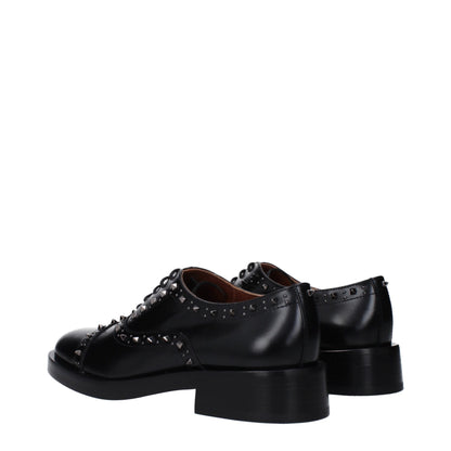 Valentino Garavani Black Leather Oxfords and Derby