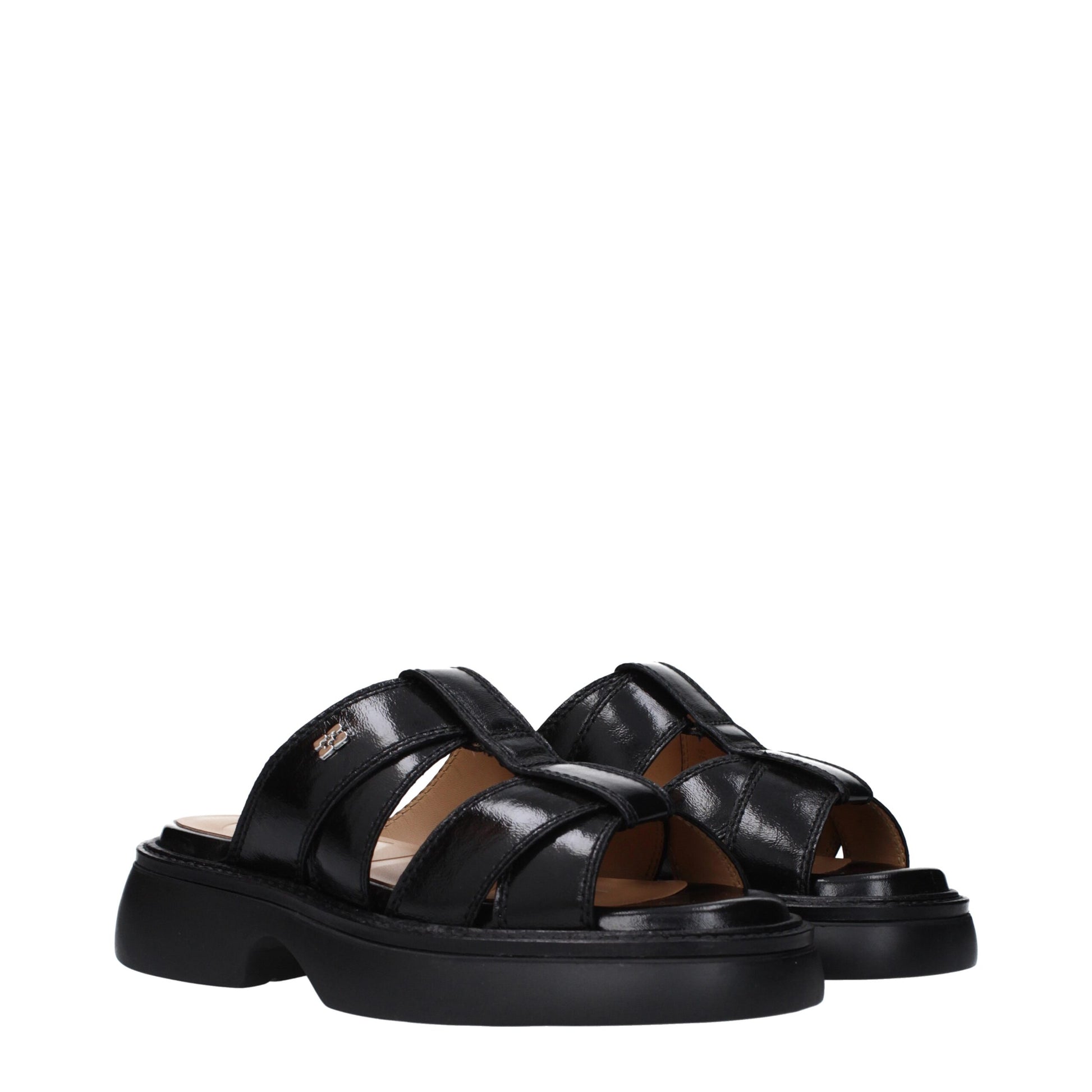 Ganni Black Fabric Slipper