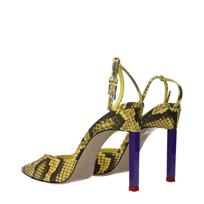 The Attico Yellow Leather Sandal