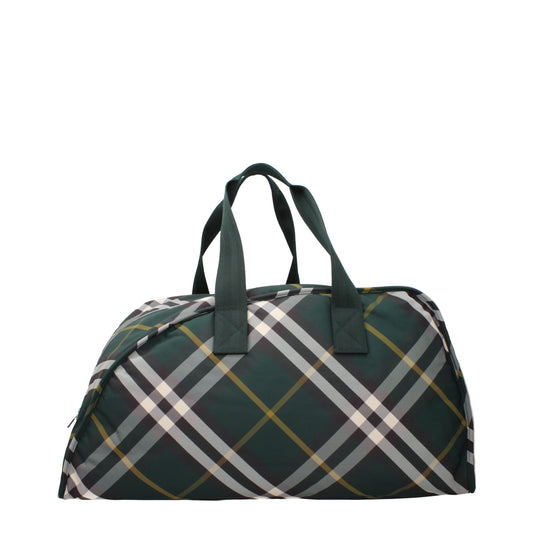 Burberry Green Fabric Luggage and Travel Bag