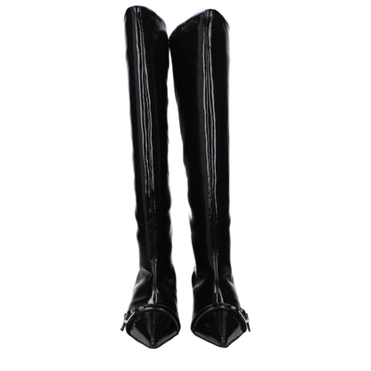 Ganni Black Patent Leather Boot