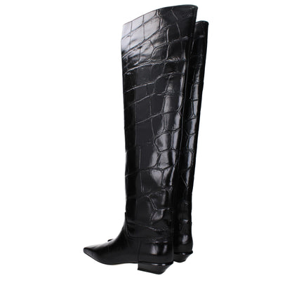 Paris Texas Black Leather Boot