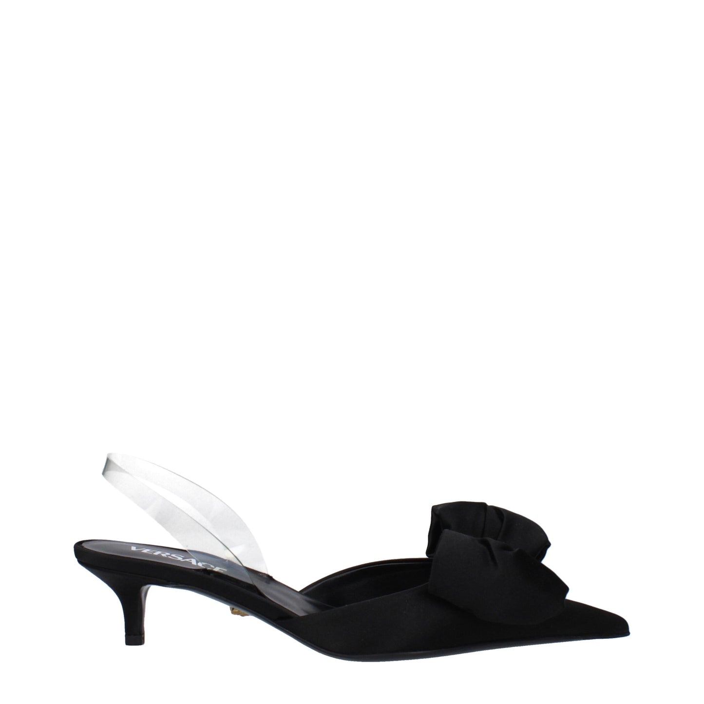 Versace Black Satin Sandal: Elegance Redefined