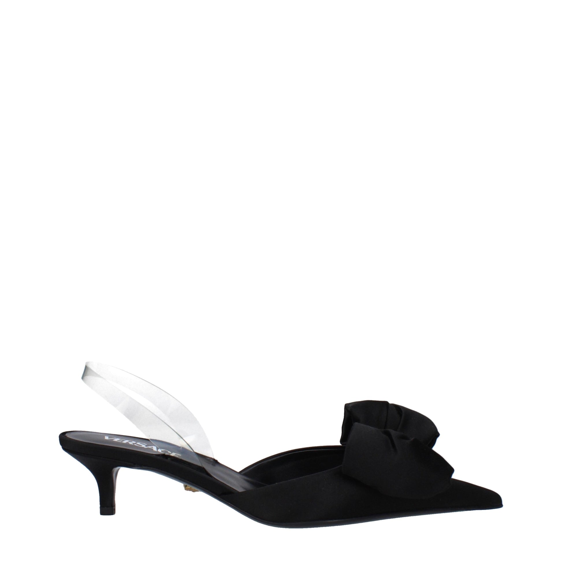 Versace Black Satin Sandal: Elegance Redefined