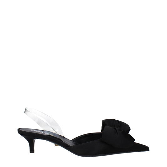 Versace Black Satin Sandal: Elegance Redefined