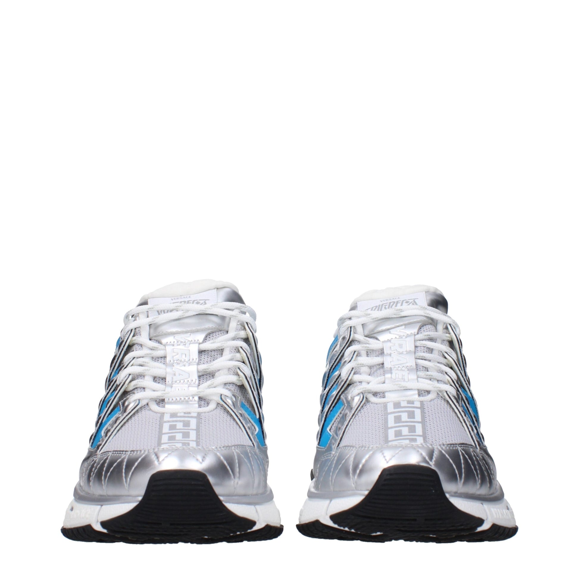 Versace Gray Fabric Sneakers - Sporty Glam Statement Footwear