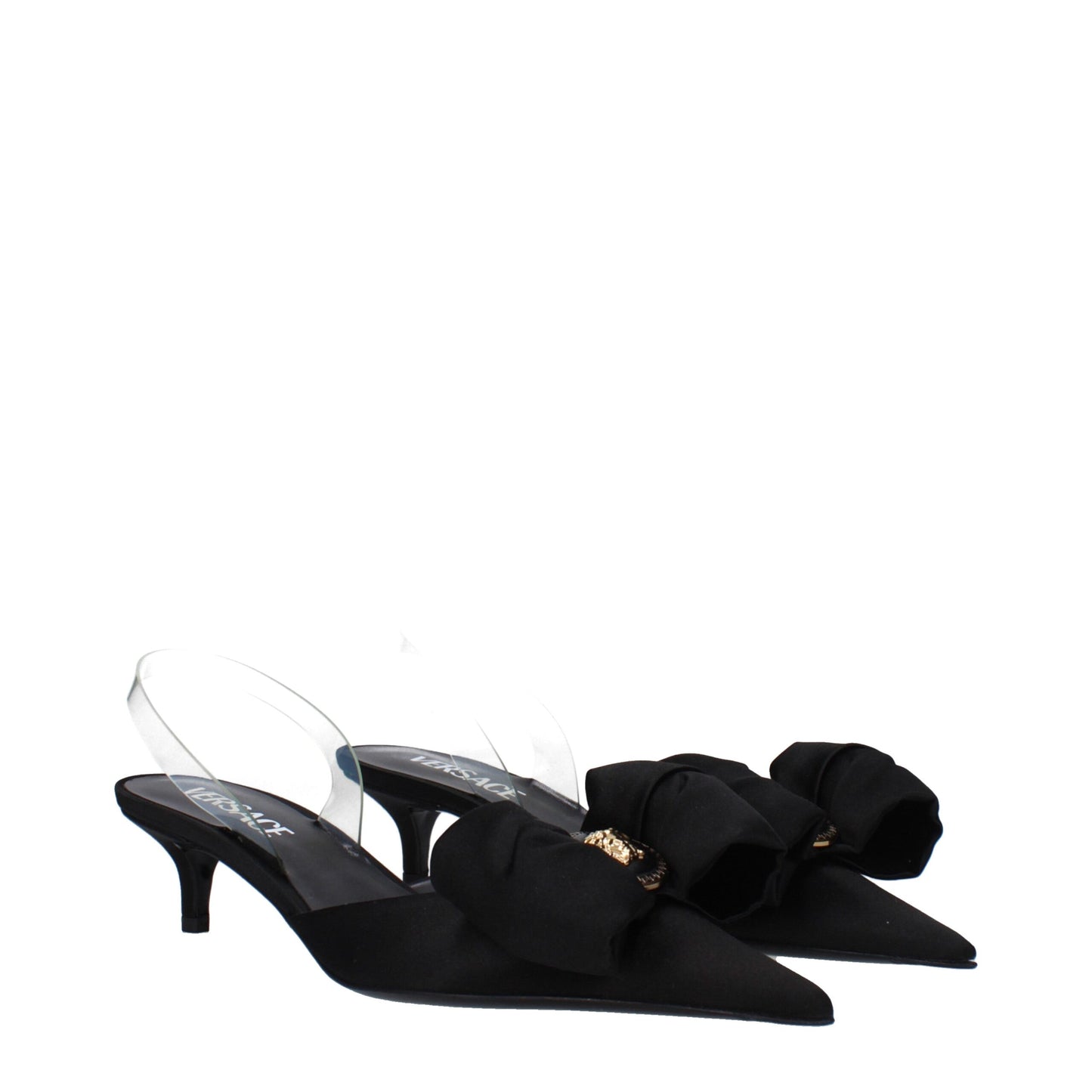 Versace Black Satin Sandal: Elegance Redefined